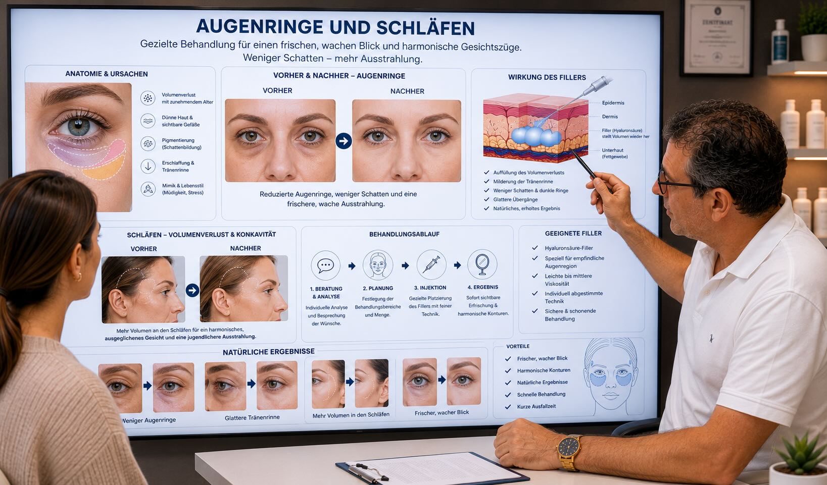 Augenringe und Schlaefen mit Hyaluronsaeure behandeln