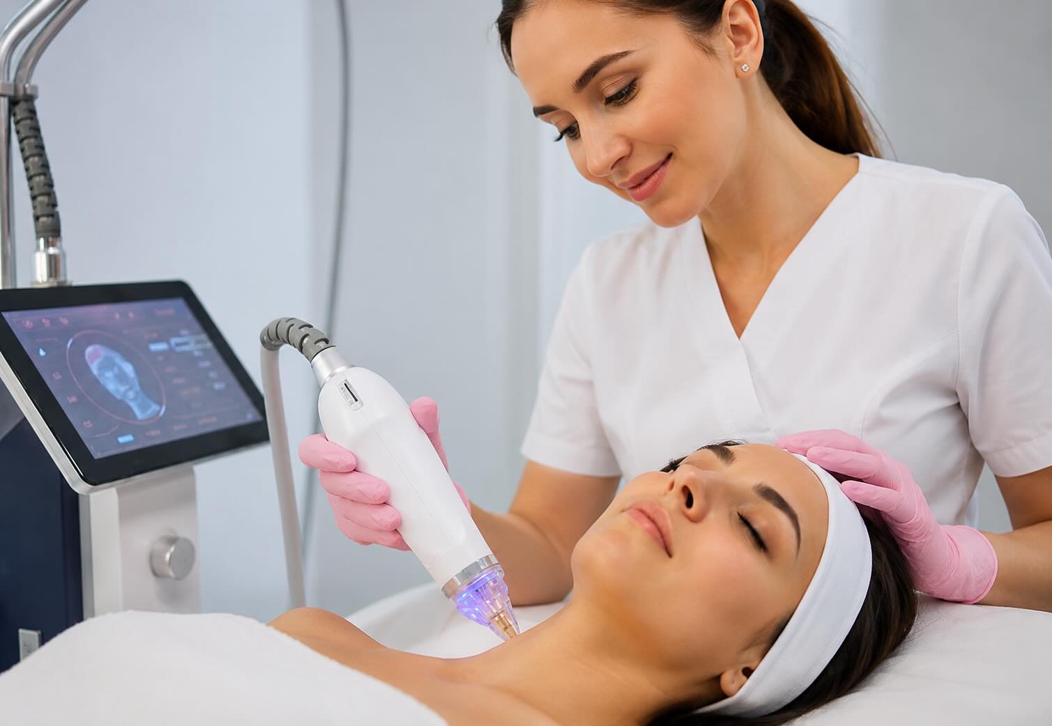 Radiofrequenz und RF-Microneedling für Hautstraffung