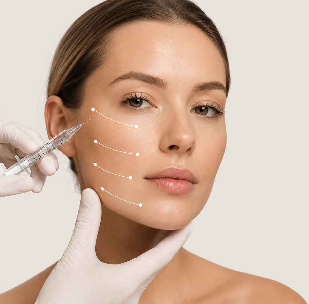 Hyaluronsaeure Filler Behandlung im Gesicht