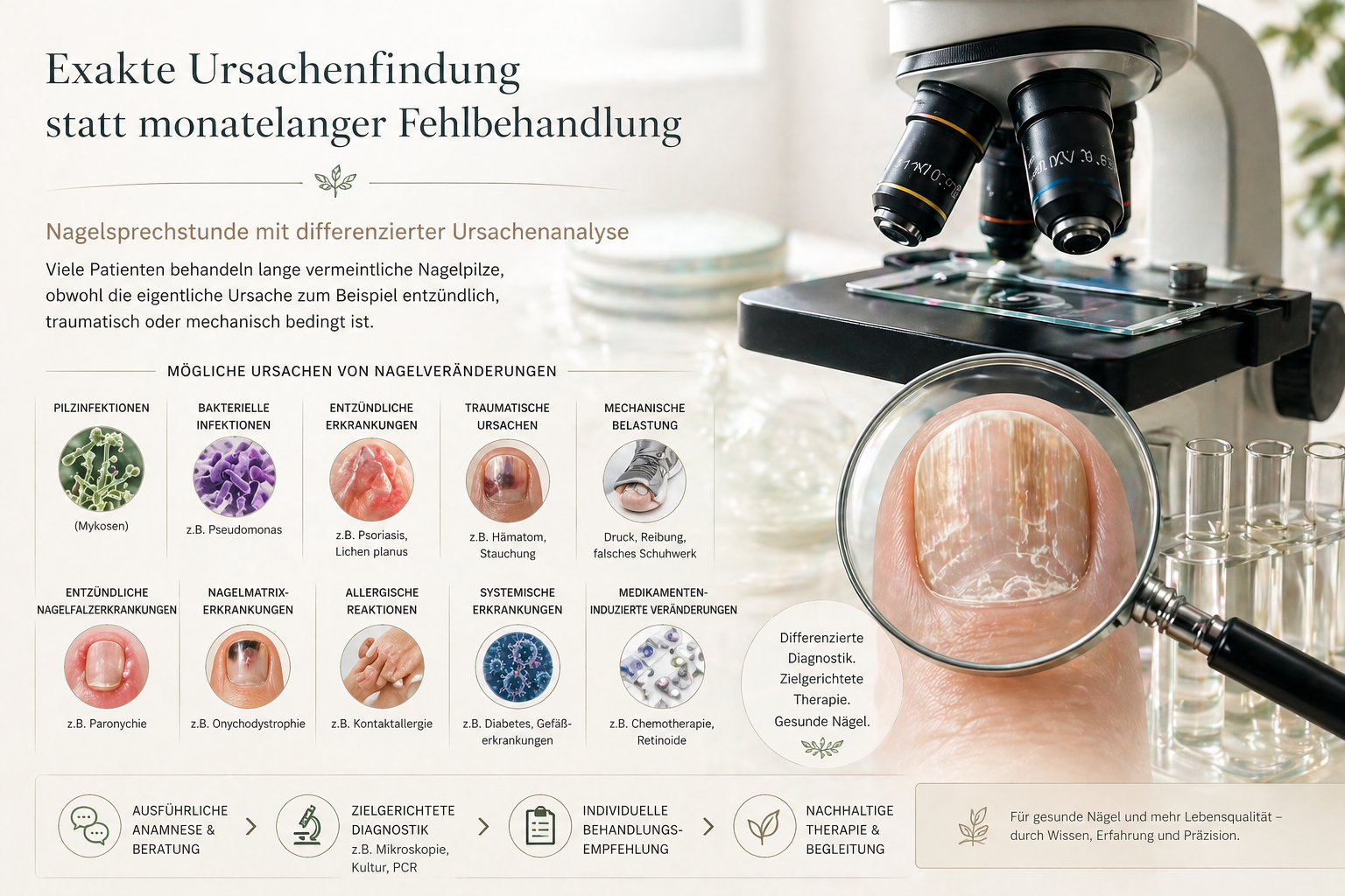 Nagelsprechstunde mit differenzierter Ursachenanalyse