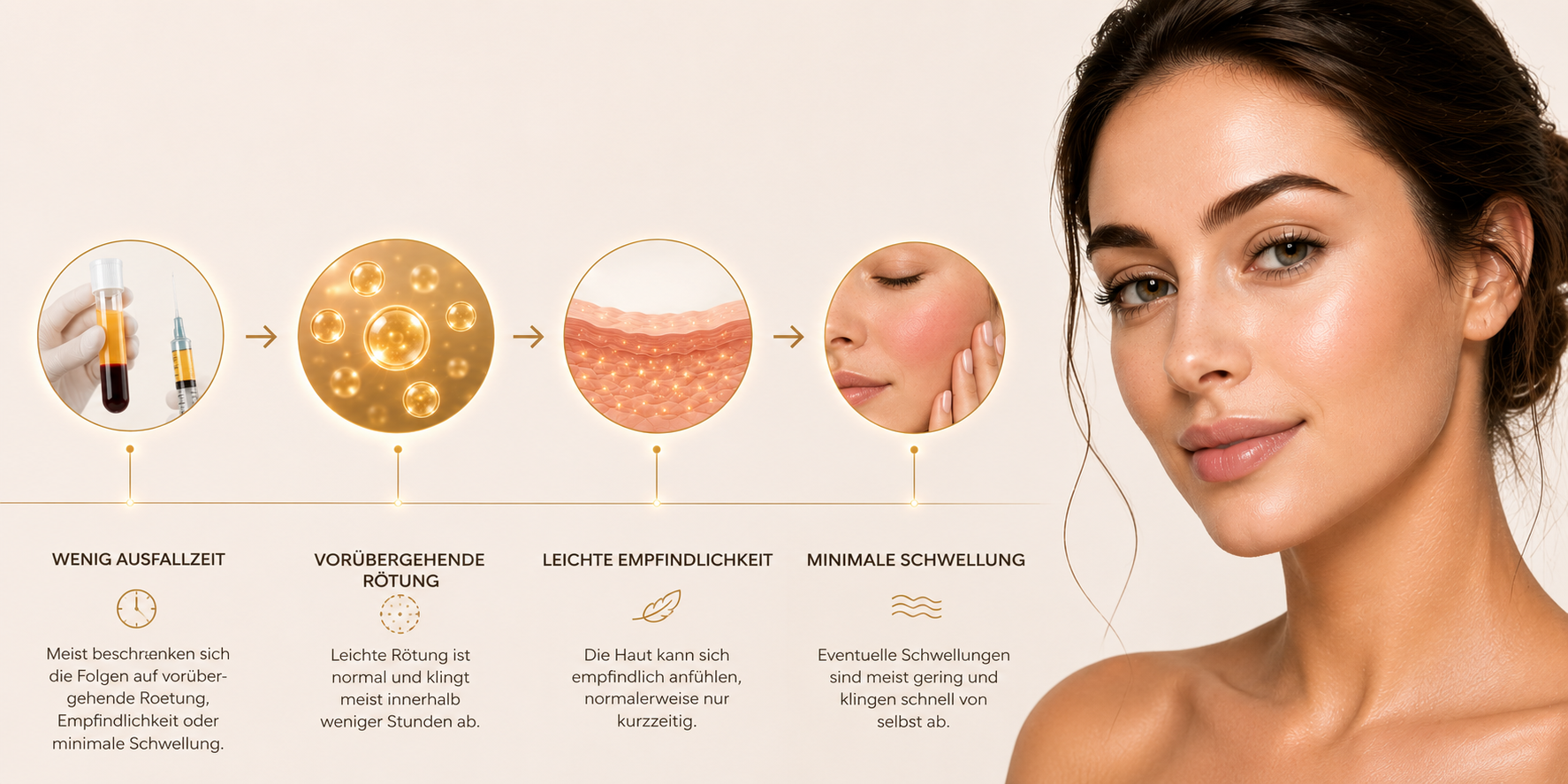 Wenig Ausfallzeit bei Microneedling PRP